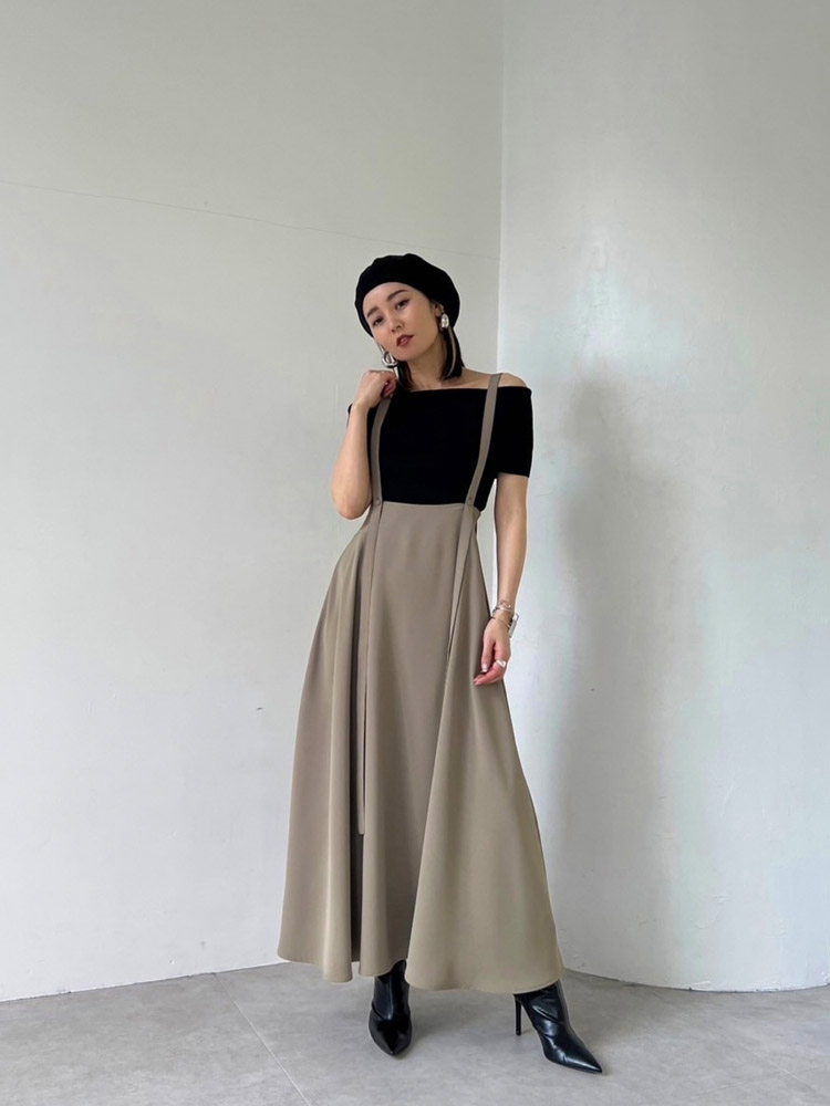 mieliinvariant スリット入りロングニットガウン mieliinvariant スリット入りロングニットガウン - ジャケット