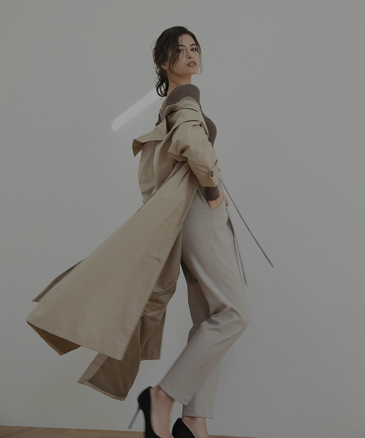 W BELT TAPERED PANTS