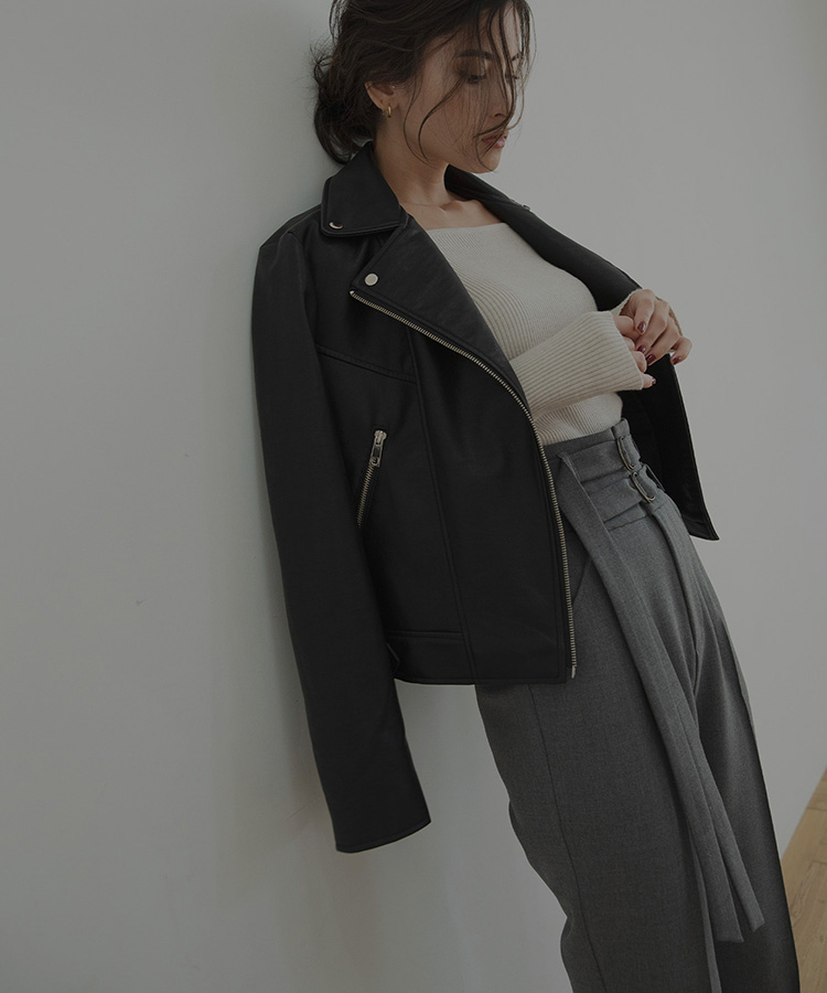 W BELT TAPERED PANTS