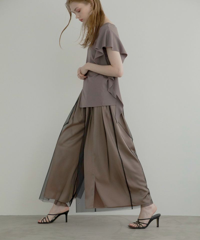 超安い品質 MIELI INVARIANT Tulle Layer Pleat Pants general-bond.co.jp