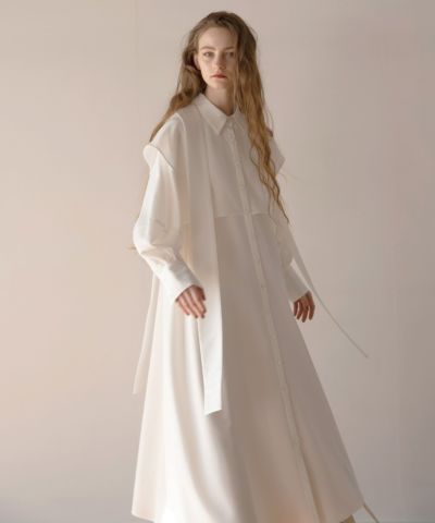 Panel Layer Shirt Dress | MIELI INVARIANT