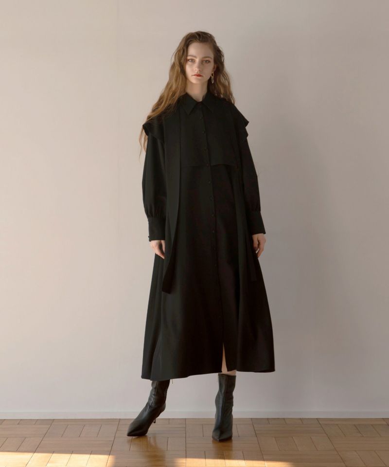 Panel Layer Shirt Dress | MIELI INVARIANT