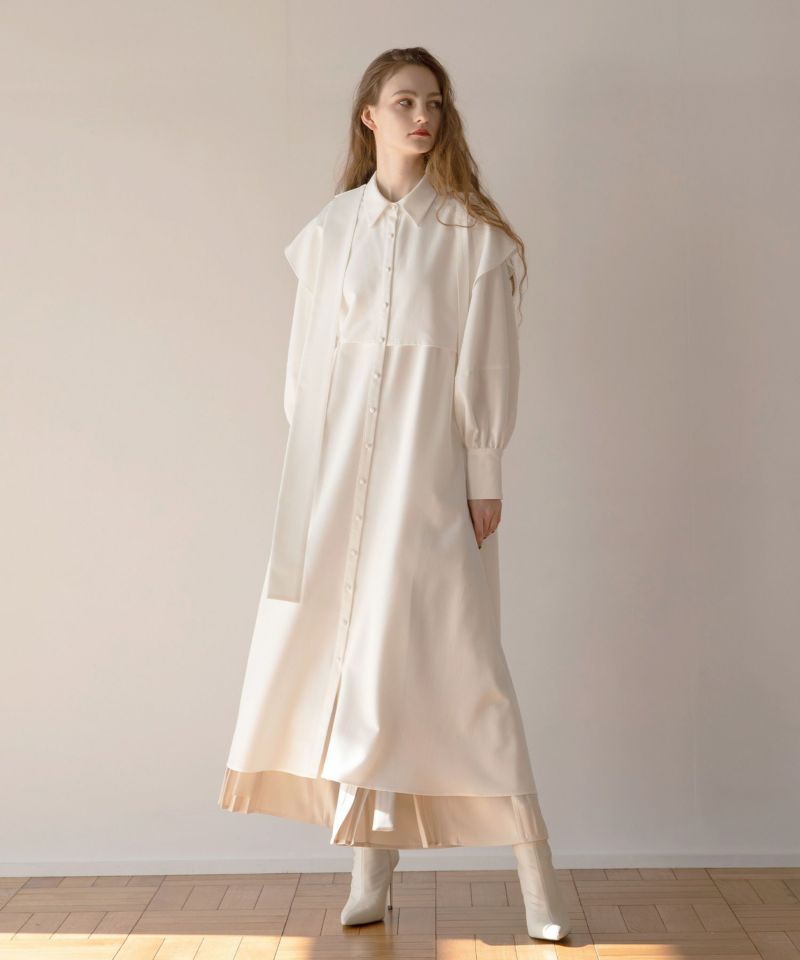 Panel Layer Shirt Dress | MIELI INVARIANT