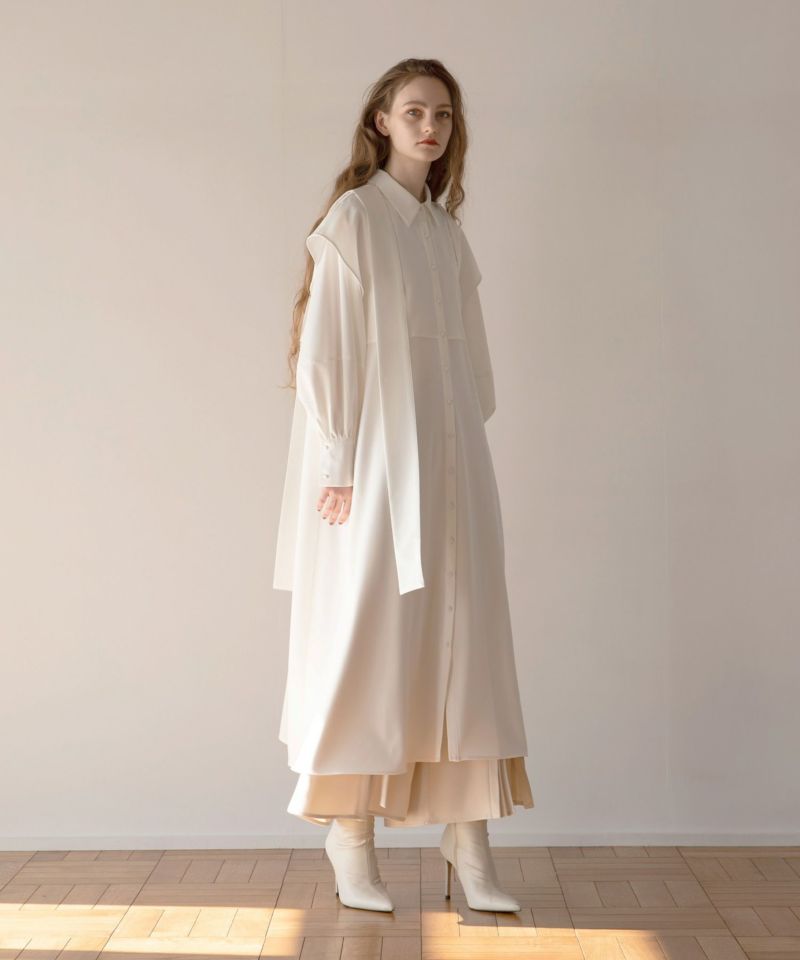 Panel Layer Shirt Dress | MIELI INVARIANT