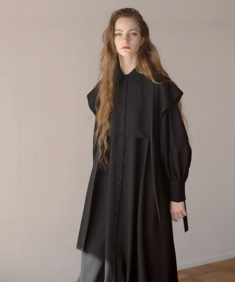 Panel Layer Shirt Dress | MIELI INVARIANT