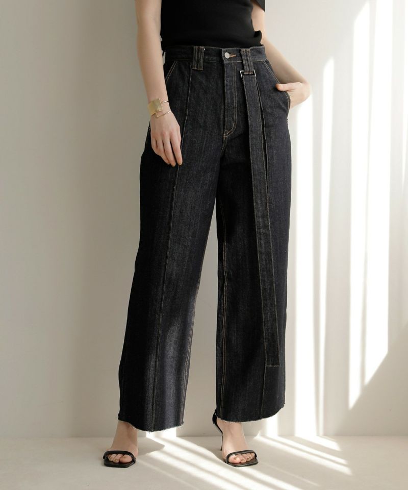 Pintuck Semiwide Jeans | MIELI INVARIANT