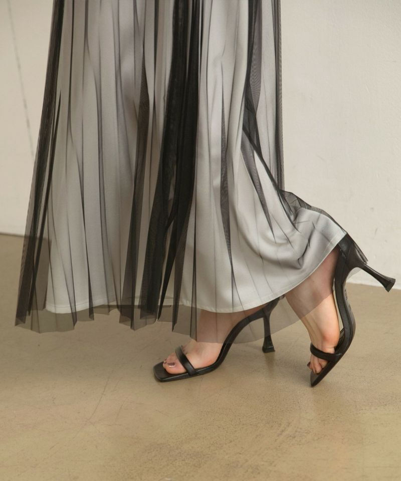 Tulle Layer Pleat Pants | MIELI INVARIANT