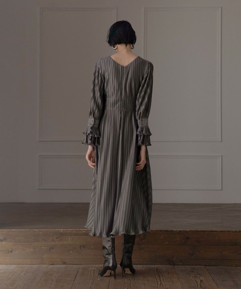 ロングワンピース MIELI INVARIANT Frill Cocoon Dress タグ付