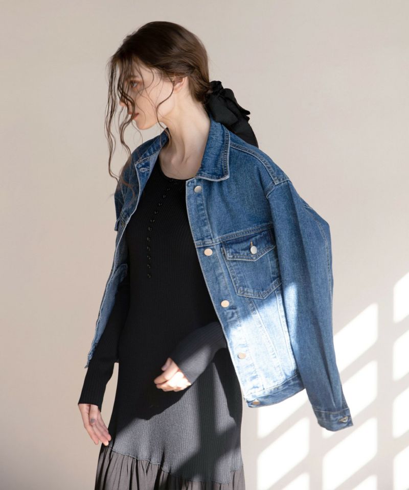 Semiwide Midi Denim JK | MIELI INVARIANT