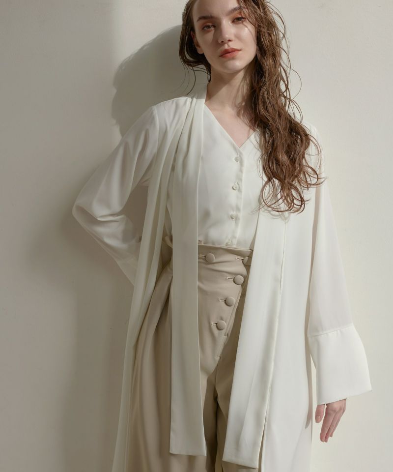 MIELI INVARIANT Cape Layer Shirt Dress - ロングワンピース