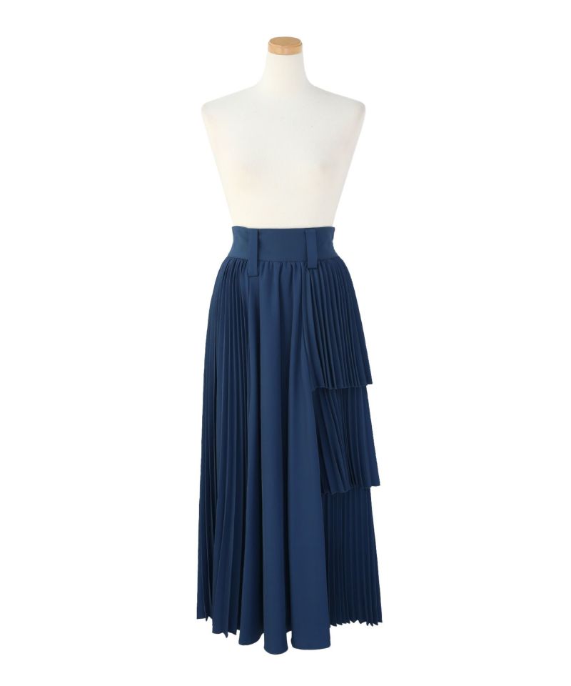 MIELI INVARIANT STEP PLEAT TIERED SKIRT - ロングスカート