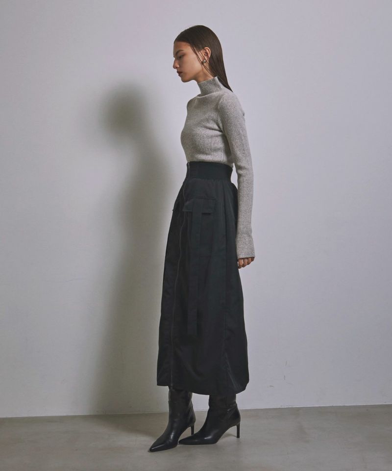 Beltest Nylon Zip Skirt | MIELI INVARIANT