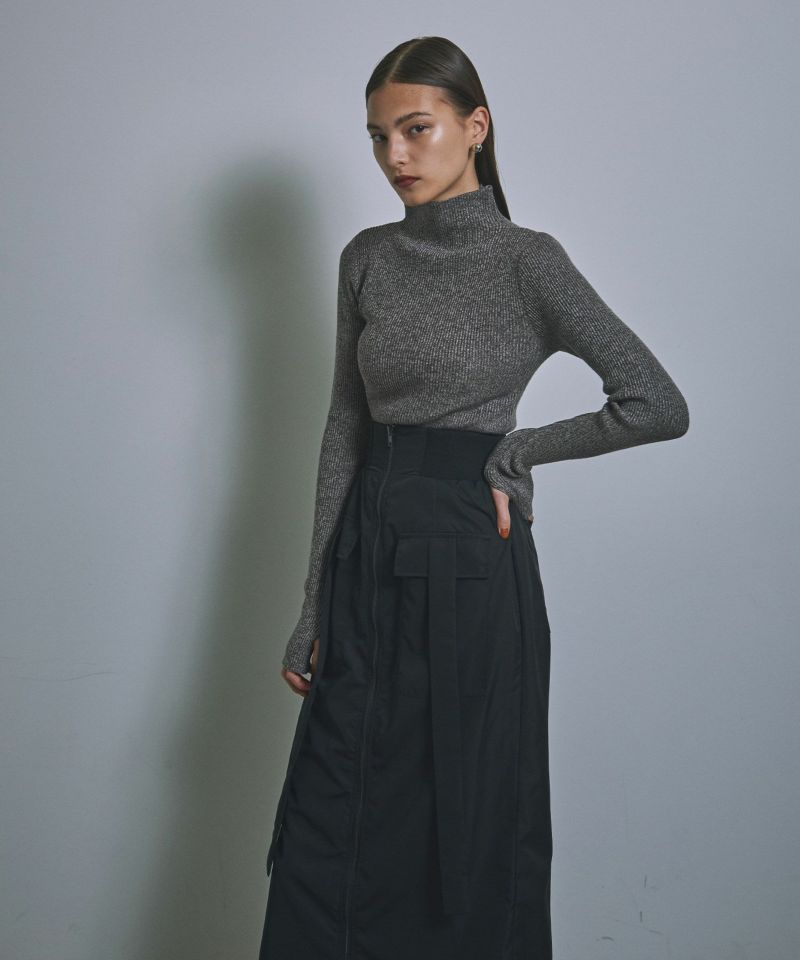 Beltest Nylon Zip Skirt | MIELI INVARIANT