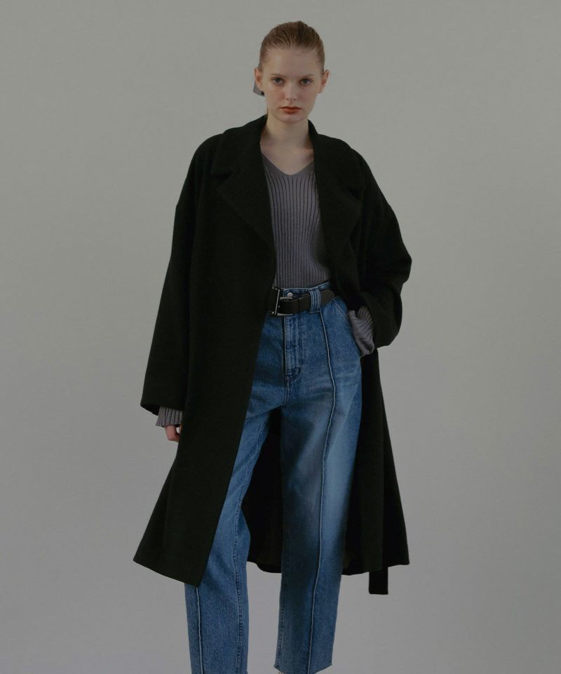 Melton Wool Gown Coat | MIELI INVARIANT