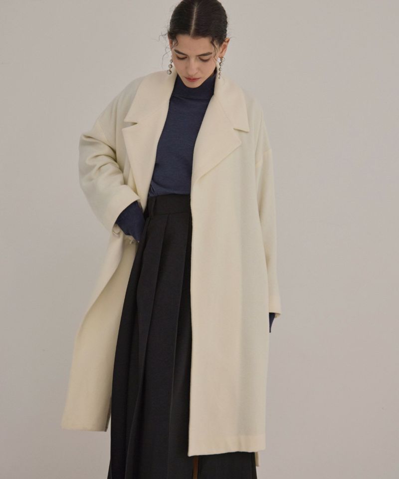 Melton Wool Gown Coat | MIELI INVARIANT