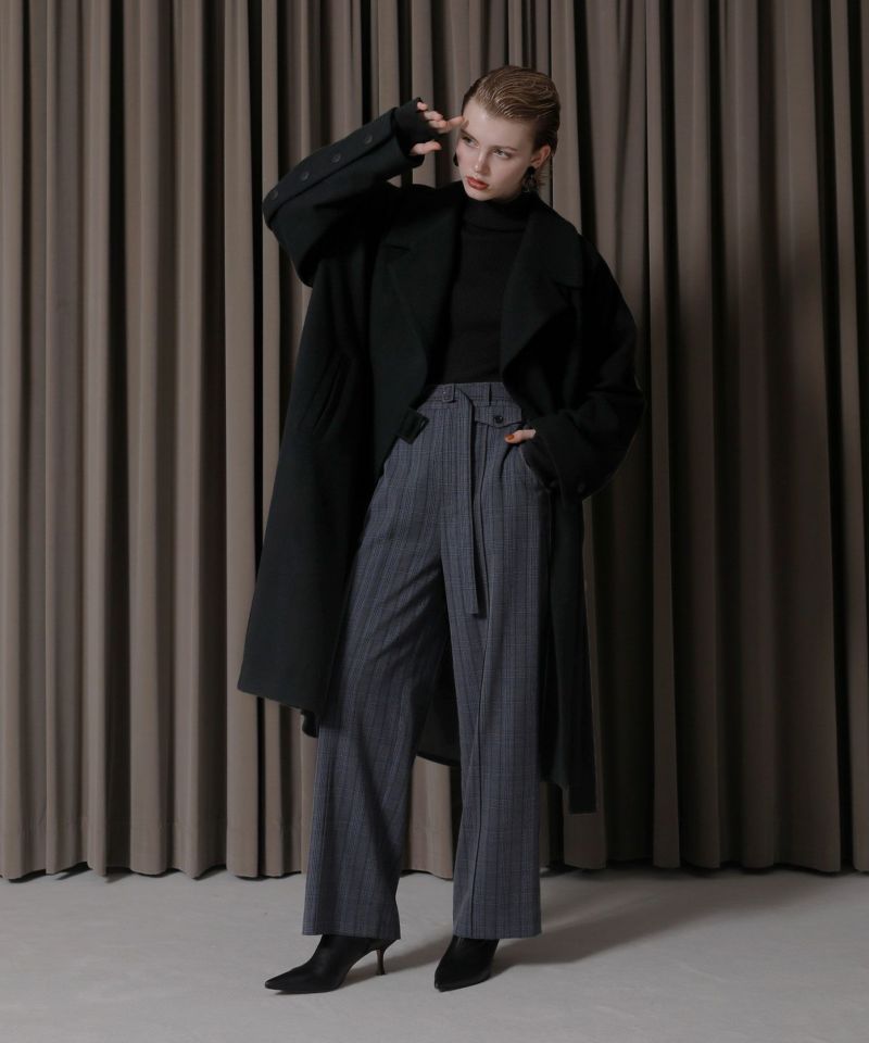 Melton Wool Gown Coat | MIELI INVARIANT