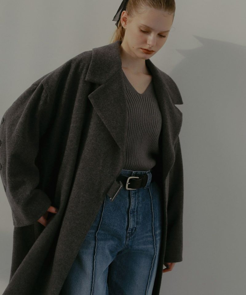 Melton Wool Gown Coat | MIELI INVARIANT