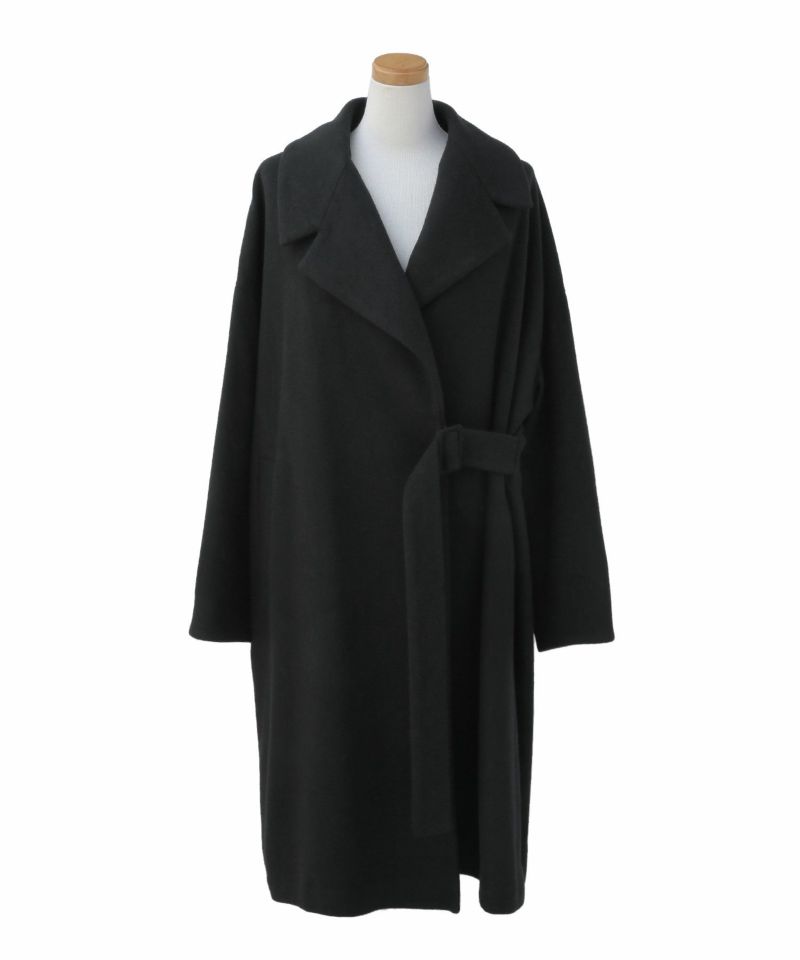 Melton Wool Gown Coat | MIELI INVARIANT