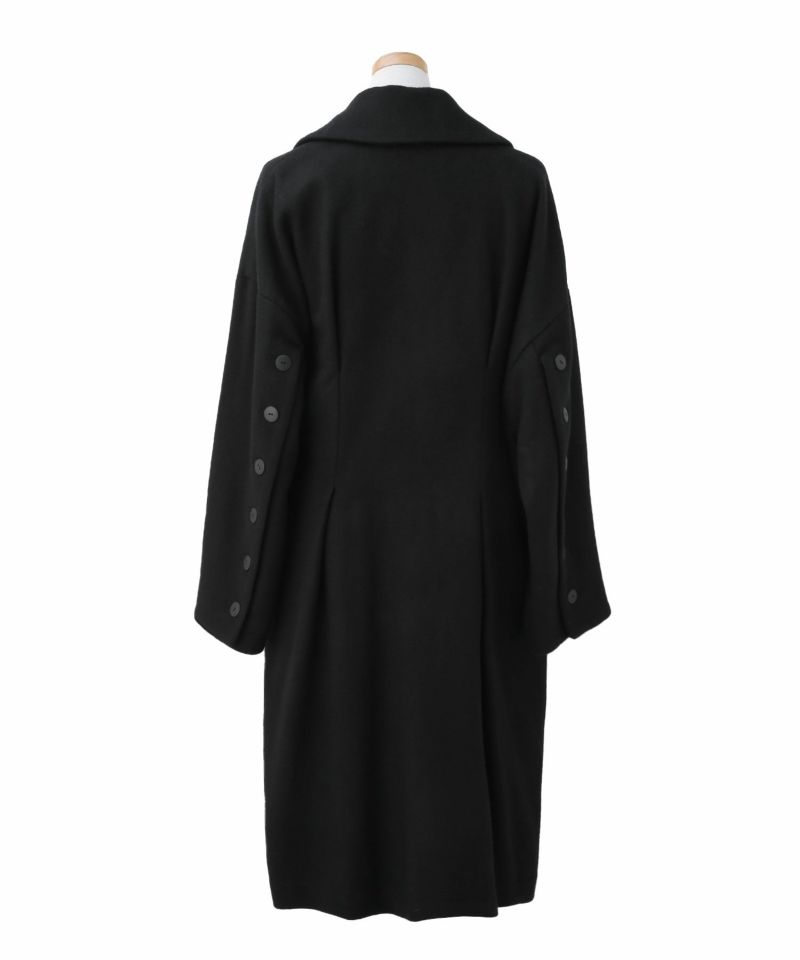 Melton Wool Gown Coat | MIELI INVARIANT