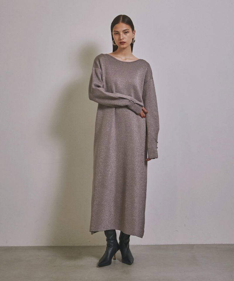 Glitter Dot Knit Dress | MIELI INVARIANT