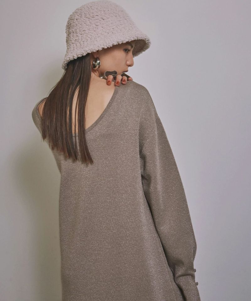 Glitter Dot Knit Dress | MIELI INVARIANT