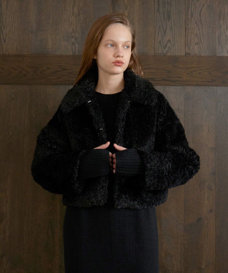 Teddy Fur Short Coat | MIELI INVARIANT