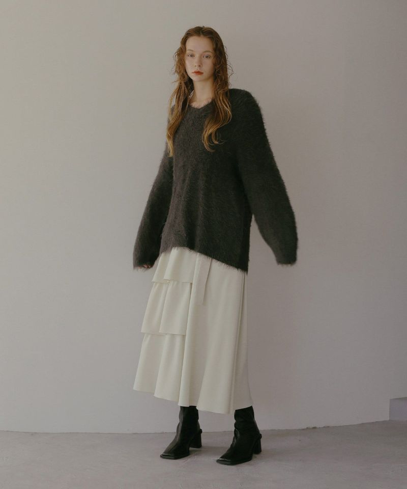 Feather Yarn Knit Tunic | MIELI INVARIANT