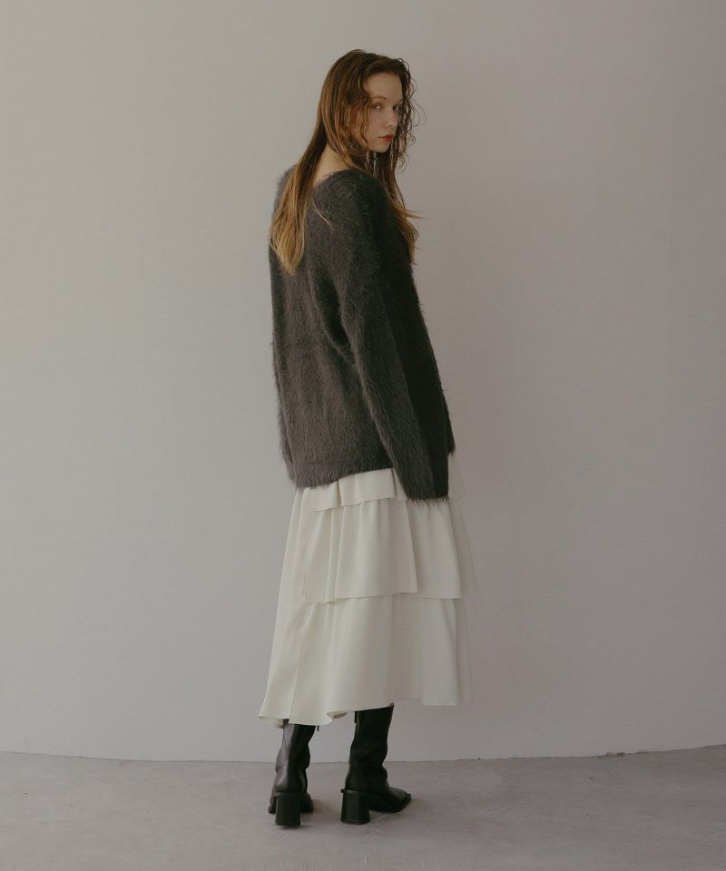 Feather Yarn Knit Tunic | MIELI INVARIANT