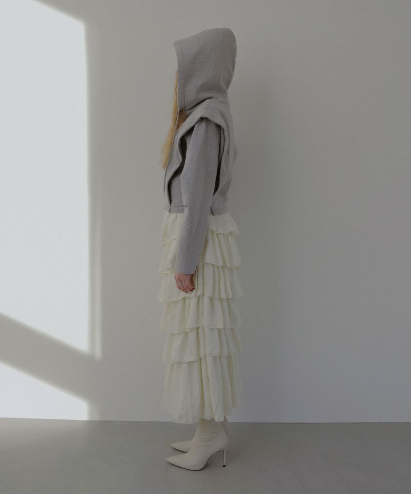 Wrinkle Tiered Skirt | MIELI INVARIANT