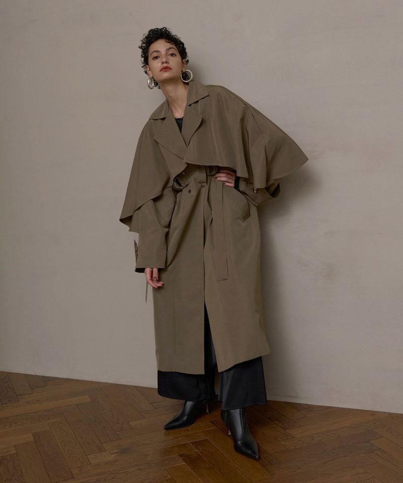 Babbling Flare Trench Coat | MIELI INVARIANT