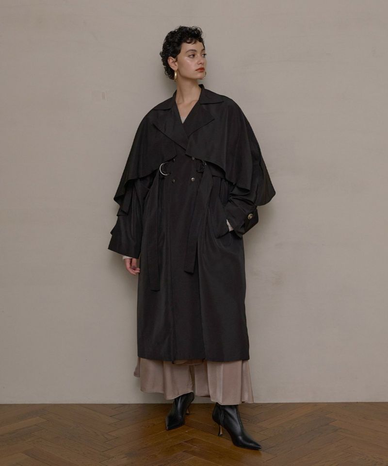 Babbling Flare Trench Coat | MIELI INVARIANT