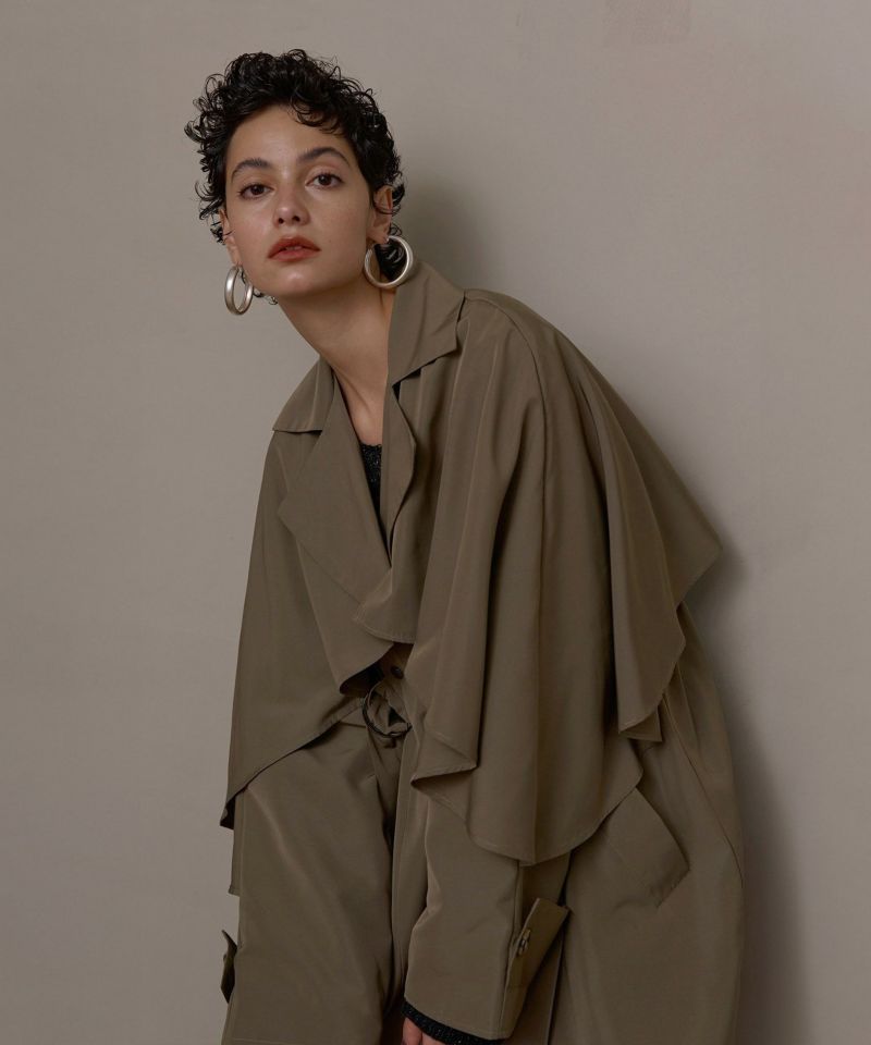 Babbling Flare Trench Coat | MIELI INVARIANT