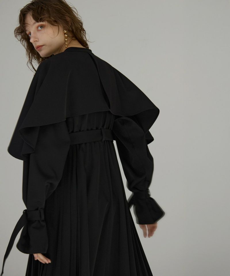 YUKKO SPECIAL COLLABORATION】CAPE TRENCH DRESS | MIELI INVARIANT