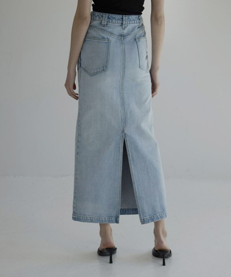 R‼️MIELI INVARIANT ICE Bleach denim ICE Bleach Pintuck Semiwide Jeans | MIELI INVARIANT