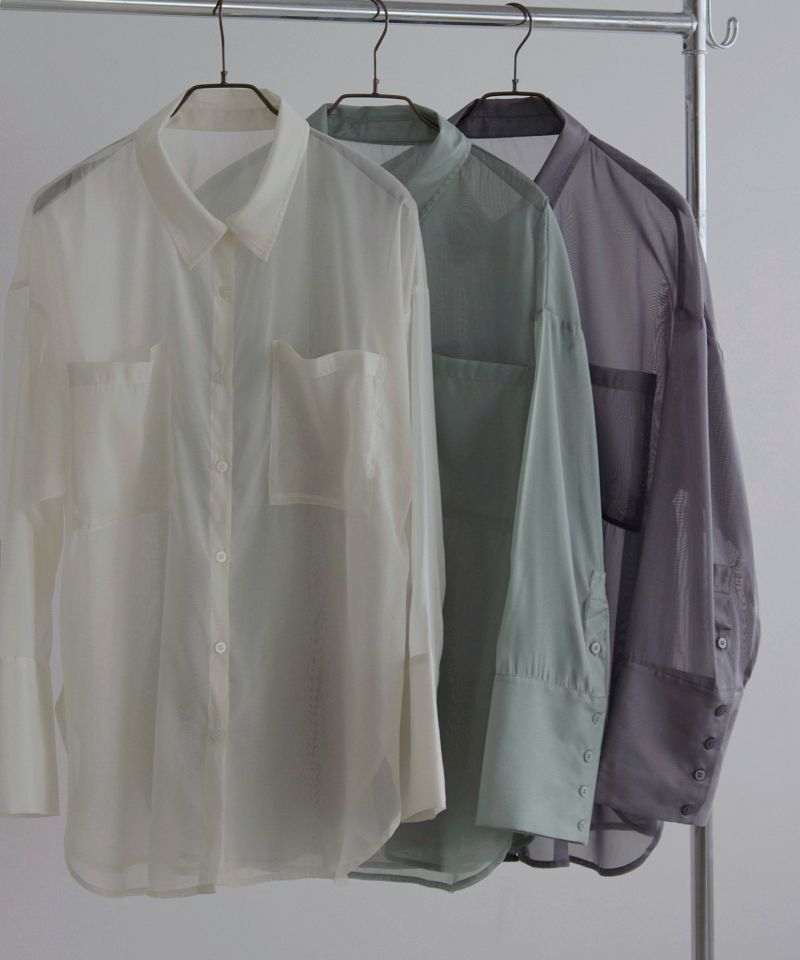 ミエリインヴァリアント Organdy Gloss Over Shirt Organdy Gloss Over Shirt | MIELI INVARIANT