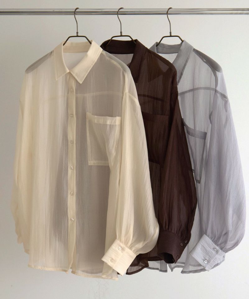 ミエリインヴァリアント Organdy Gloss Over Shirt Organdy Gloss Over Shirt | MIELI INVARIANT