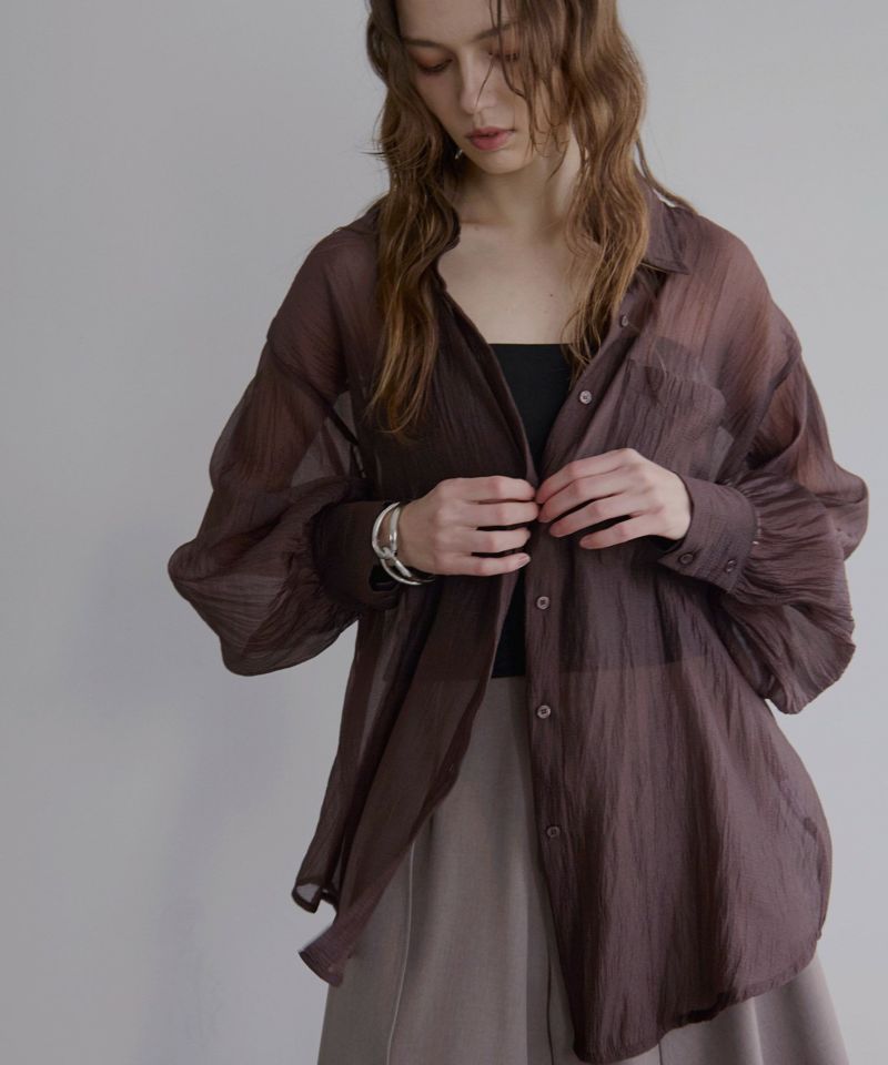 ミエリインヴァリアント Organdy Gloss Over Shirt Organdy Gloss Over Shirt | MIELI INVARIANT