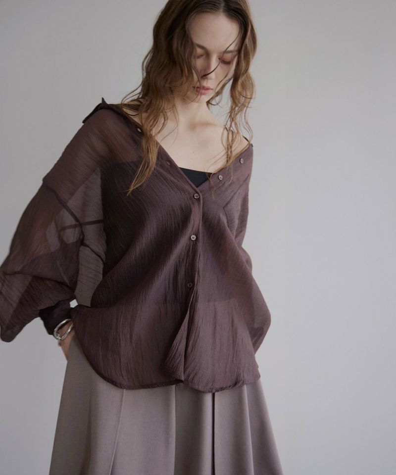 ミエリインヴァリアント Organdy Gloss Over Shirt Organdy Gloss Over Shirt | MIELI INVARIANT