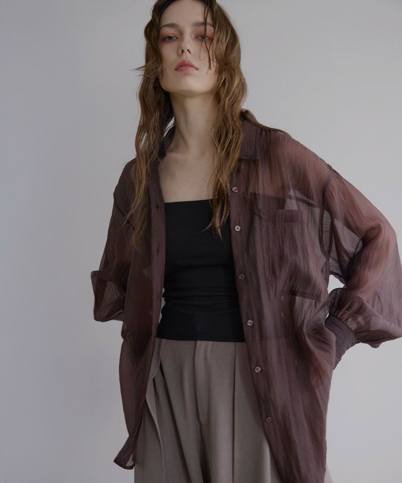 ミエリインヴァリアント Organdy Gloss Over Shirt Organdy Gloss Over Shirt | MIELI INVARIANT