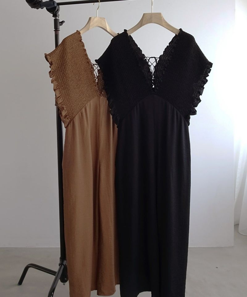 Wrinkle Shirring Rompers | MIELI INVARIANT