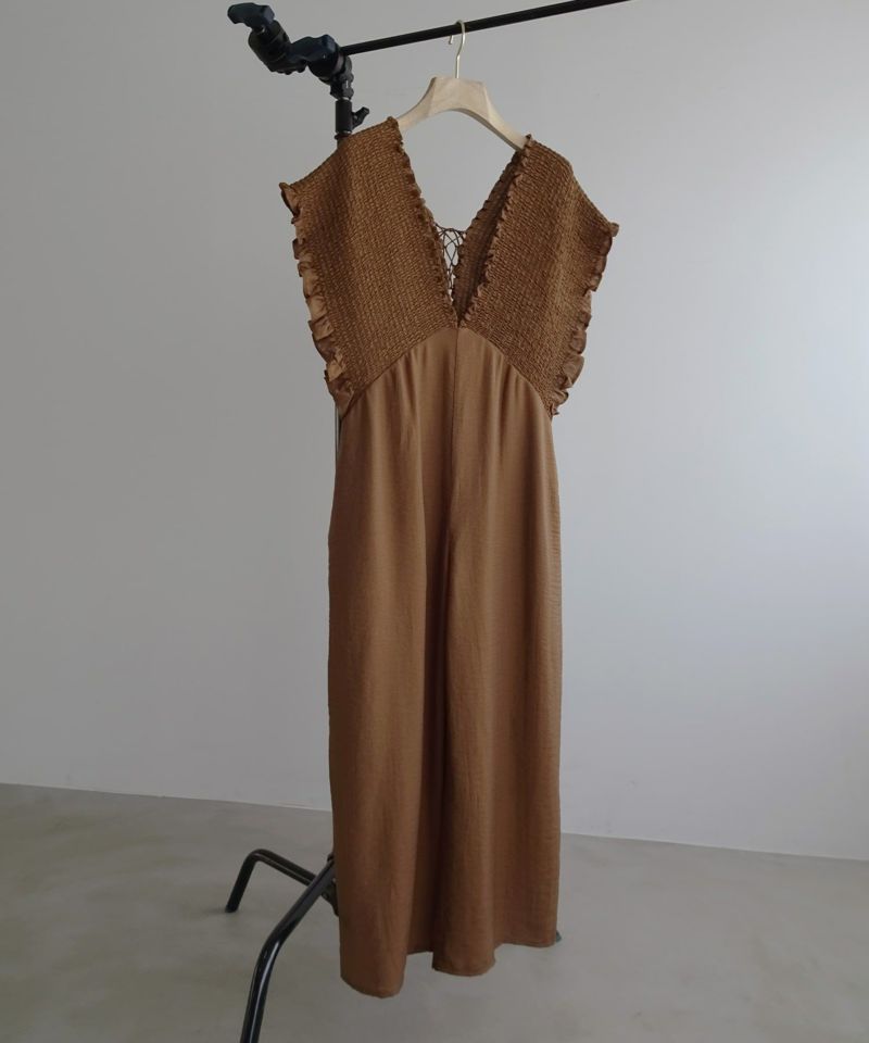 MIELI INVARIANT 未使用新品オールインワン Wrinkle Shirring Rompers | MIELI INVARIANT